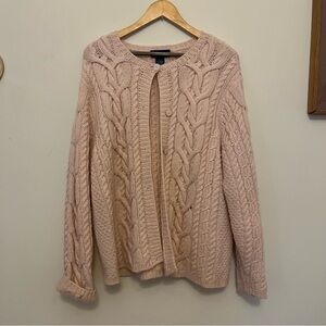 Cable knit cardigan